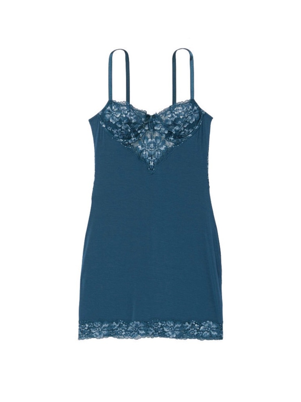 Blue Midnight Sea Modal Slip Dress - Picture 3 of 9